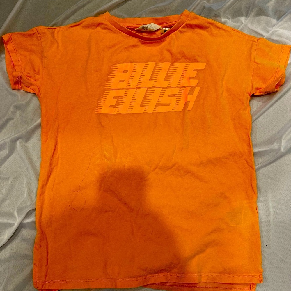 H&M Coral Billie Eilish T-Shirt (Kids Size 10-12)​
